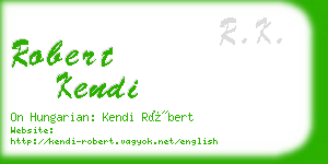 robert kendi business card